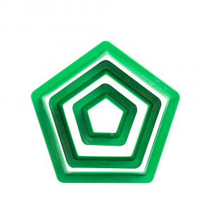 Pentagon műanyag vágókés, R 1,5 - 5 x H 2,2 cm, 3 db-os készlet - Img 2