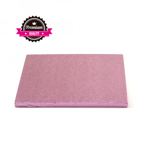 Pink Square Cake Platter, 30 x 30 x H 1.2 cm