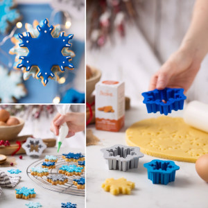 Plastic Cutters Christmas - Snowflakes, Ø 7, 5, 4 x H 2 cm, 3 pieces - Img 2