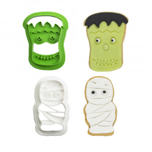 Plastic Halloween Cut-outs - Mummy and Monster R 8 x H 2.2 cm, 2 pieces - Img 3