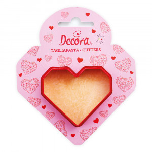 Plastic Heart Cutter 7 x 5 x H 2.2 cm - Img 1