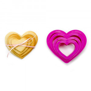 Plastic Heart Cutters, R 4 - 8 x H 2.2 cm, Set 4 pcs - Img 3