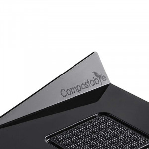 Plastic Presentation Monoportion Presentation Plastic Base, Compostable Square Black, 8.3 x 8.3 cm, Set 100 pcs - Img 3