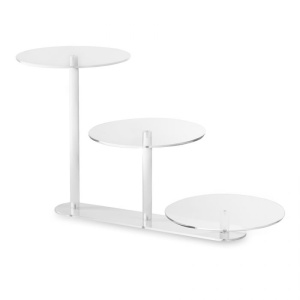 Plexi tortaállvány 3 szintes Ø 30 x W 72 x H 45 cm - Img 2
