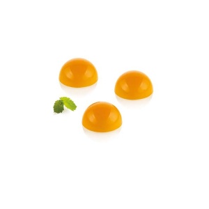 Polikarbonát forma 24 Félgömb alakú polikarbonát forma Ø 3,5 x H 1,8 cm, 17,5 x 27,5 cm (CH037), 12 ml