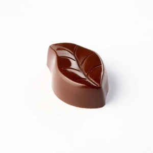Polikarbonát forma 24 Praliné csokoládé Praliné levél, 4 x 2,6 x H 1,3 cm, 10 gr, 10 g