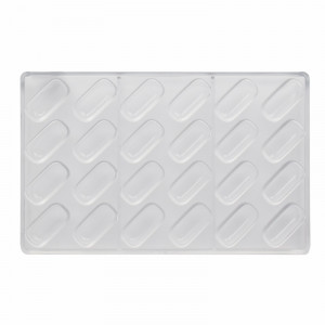 Polikarbonát forma Murano Comaschi sorozat 24 db praliné csokoládé, 4,3 x 2 x H 1,3 cm, 10 gr. - Img 2