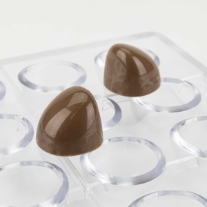 Polycarbonate mould 24 Praline Wind, 2.8 x 2.8 x H 2.2 cm, 10 gr