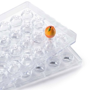 Polycarbonate mould 28 Praline 3D Fruit, Orange - Img 3