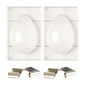 Polycarbonate Polycarbonate Chocolate Chocolate Flat Mould, 1 Cavity, 20.5 x 13.5 x H 7.5 cm, Set 2 Pieces - Img 4