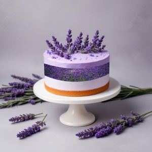 Printed Sugar Paste Flowers Model 6 - 3 Side Decorations Cake 6.5 x 28 cm, A4 - Confectioner Istet - Img 2