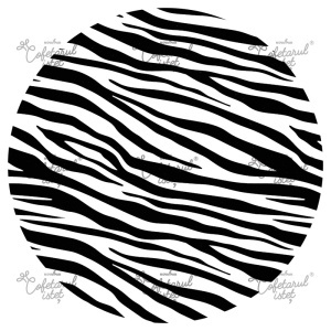 Printed Sugar Paste Textures Textures Model 4 Zebra, Ø 20 cm - Confectionary Istet