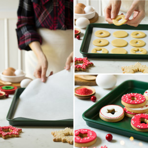 Rectangular Baking Tray, 39.5 x 27 x H 2.4 cm, Non-stick Metal - Img 3