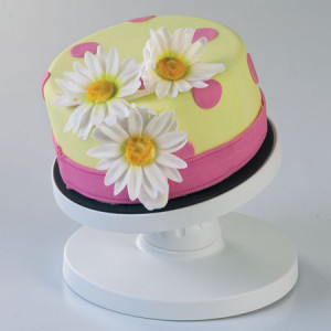 Rotating cake stand, Inclined, Plastic, Ø 23 x H 9.5 cm - Img 2