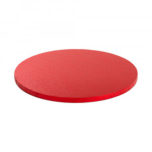 Round Satin Red Cake Dish, Ø 40 x H 1.2 cm - Img 1