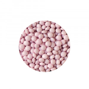 Rózsaszín csokoládé lapított gyöngyök Ø 10 mm, 1 kg - Img 4