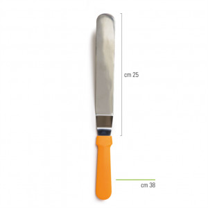 Rozsdamentes acélból készült, szögletes kiegyenlítő spatula, lapát 25 x 3,6 cm hosszúsággal