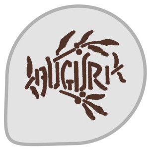 *Sablon Plastic Rotund Decor Auguri Ø 26 cm