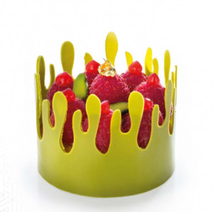 Sablon Stainless Steel Cake Decor - Model Picatura , 30xH6.8 - Img 2