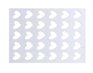 Sablon szilikon szív - 30 díszítés 3,1 x 3,1 x H 0,2 cm - Img 2