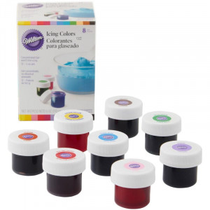 Set of 8 Wilton Gel Food Colourings, 8 pcs x 28 gr - Img 1