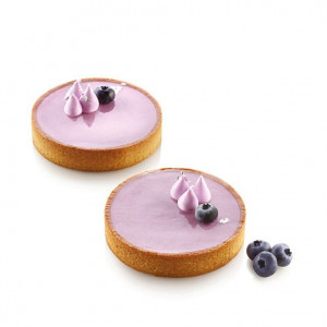 Set Tarte Ø 10 cm, 4 Rame Microforate + Forma Silicon 4 cavitati - Img 4