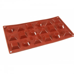 Shape Silicon Geometry 4x3.6xh1.2cm, 18 cavities