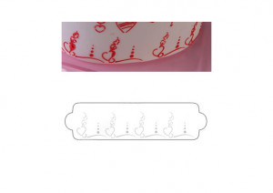 *Side soap dish Decor Hearts, 34 x 9 cm