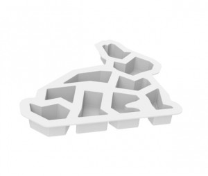 Silicon cake tin Modern 3D Bunny 27.6 x 26.8 x H 3.2 cm, 520 ml - Img 3
