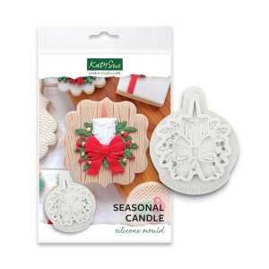 Silicon Christmas mould - Candle with rope, Ø 6.5 cm - Img 1