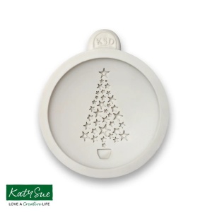 Silicon Christmas Mould - Round Decor / Cupcake Top with Brad Ø 7 cm - Img 2