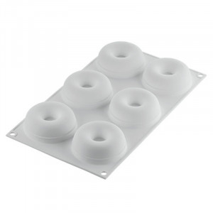 Silicon Donuts mould Ø 7.2 x H 2.7 cm, 6 cavities, 80 ml - Img 2