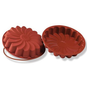 Silicon Flower Shape Ø22xH4.5cm, with Ring - Img 2