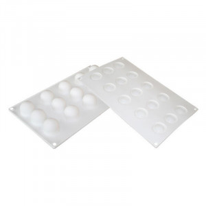 Silicon mould Balls Ø 3.2 x h 2.8 cm, 15 cavities (TRUFFLES 20) - Img 2