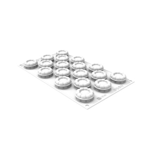 Silicon mould Charlotte XS 16 Ø 3.8 x H 1.8 cm, 18 cavities x 16 ml - Img 2