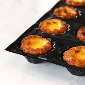 Silicon mould Fiberform 60x40cm 24 cav. Brioche Ø 8 x H 4 cm, 100 ml - Img 5