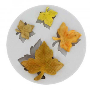 Silicon mould Maple Leaves Ø 1 - 3 cm, 4 Subjects - Img 2
