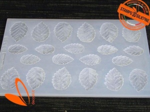 Silicon mould Rose Rose Leaves Ø 4 - 5.8 cm, 21 Items - Img 2