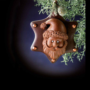 Silicon mould Santa Claus decoration, Ø 11 x H 3 cm - Img 1