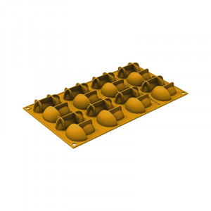 Silicon mould Silikomart NaturaE Mushroom 5.9 x 3.6 x H 1.8 cm, 20 ml, 16 cavities - Img 3