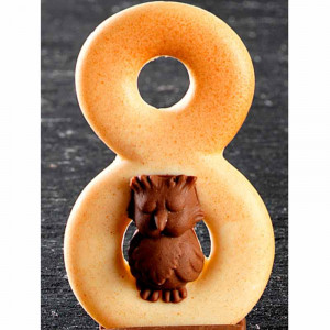Silicon Moulding Silicon Cifra 8 with Owl - Img 1