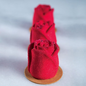 Silicon Rose Rose mould, Single-portion 5.6 x 5.4 x h 6.1 cm, 106 ml, 20 cavities