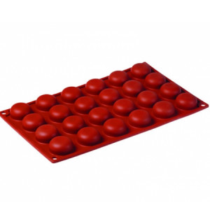 Silicon Semi-spherical mould Ø3.4xh1.6cm, 24 cavities