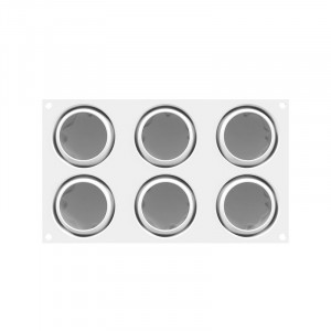 Silicon Splash mould Ø 7.1 x H 3.65 cm, 6 cavities, 110 ml - Img 3
