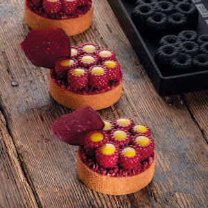 Silicon TOP Scarlet Mini Silicone mould Ø 6.2 x H 2.1 cm, 8 cavities, 38 ml - Img 1