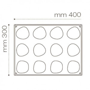 Silicon Zen mould, Single-portion Ø 6,8 x h 3,2 cm, 100 ml, 12 cavities - Img 2