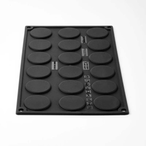 Silicone Macaroon mould kit 2 x 18 cavities, Ø 4 x H 2.5 cm, 30 ml - Img 5