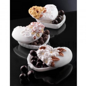 Silicone Mould 3D Heart with Roses Box, 9.3 x 8 x H 3.6 cm - Img 3