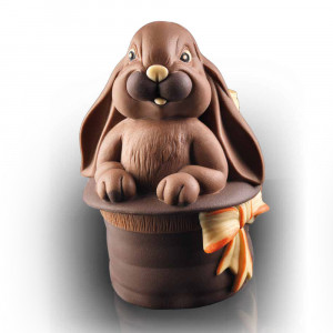 Silicone mould Bunnies in 3D Magic Bunny, Ø 11.5 x H 16.5 cm - Img 1