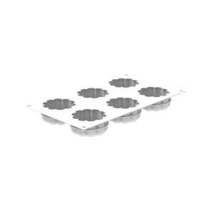 Silicone mould Charlotte 100 Ø 7 x H 3.3 cm, 6 cavities x 100 ml - Img 4
